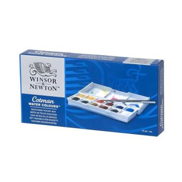 Imagem de Estojo Aquarela Cotman Winsor & Newton Pastilha 12 Cores