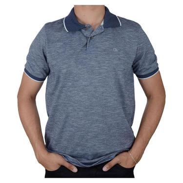 Imagem de Camisa Polo Masculina Ogochi Concept Slim Azul - 0014-Masculino
