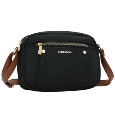 Imagem de Bolsa Chenson Microfibra Pequena Transversal 3184585 Cor:Preto, Preto