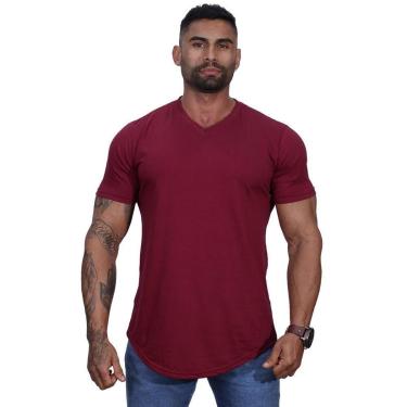Imagem de Camiseta Longline Decote V Masculina MXD Conceito 100% Algodão 30.1 Penteado PIMA-USA-Masculino