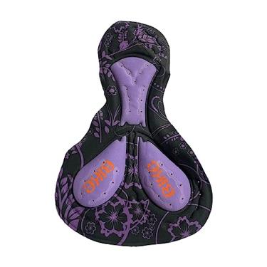 Imagem de Pegciuho Calções de Ciclismo com Almofada para Ciclismo, Roupa Interior de Ciclismo com Almofada Respirável, Almofada para Selim de Bicicleta para Desporto de, PRETO