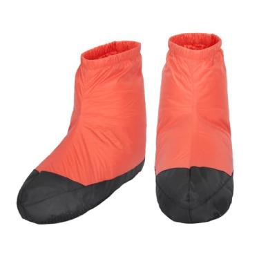 Imagem de Lljsszr Botas de Penas de Pato, Pantufas Macias, Meias Quentes para Camping, Saco de Dormir, Acessórios, para Atividades Ao Ar Livre, em Ambientes Internos E, Vermelho L