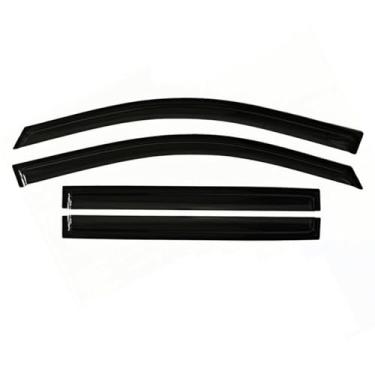 Imagem de AceRide Viseiras de janela compatíveis com Chevrolet Tahoe 2015-2020, GMC Yukon 2015-2020, Cadillac Escalade 2015-2020, protetores de chuva, defletor de janela, estilo de fita, 4 peças