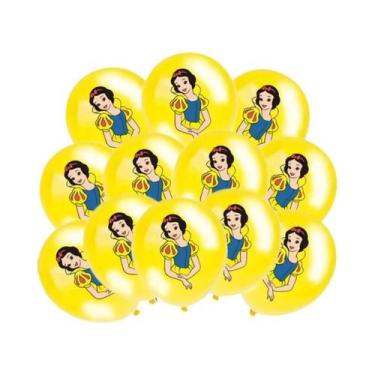 Imagem de Balões De Látex Da Princesa Branca De Neve De 12 Polegadas, 12 Peças, 