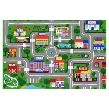 Imagem de Mat de piso para bebê, as crianças brincam de tapete - Jogos infantis Sensorial Baby Floor Play Mat - Grandes brinquedos educacionais de tapete de cenas da cidade, carpete dobrável para as atividades