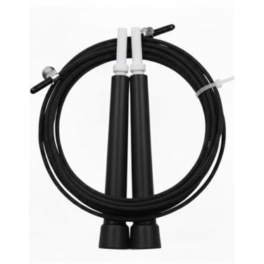 Imagem de Corda de Pular 3m Ajustável Material Resistente Cabo de Aço com Parafusos para Ajuste Múltiplas Cores Disponíveis (Preto)