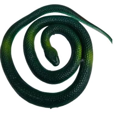 Imagem de Cobra 91cm Grande Brinquedo Borracha Pegadinha VERDE ESCURO - sm decor