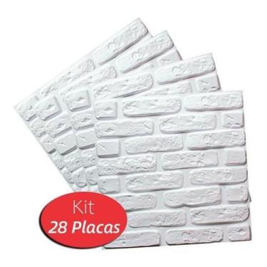 Imagem de 28 Placas Decorativas 3D Revestimentos Parede Teto Tijolinho - Ilove3d