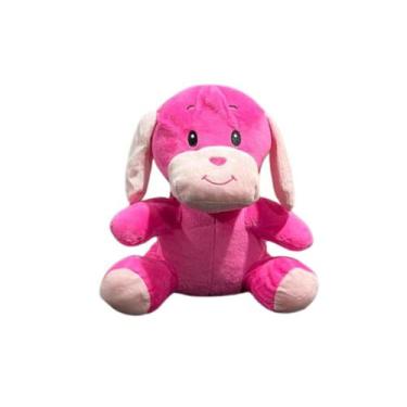 Imagem de Pelúcia Infantil 26cm Macio Hipoalergênico Unik, Cachorro Pink