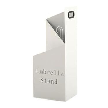 Imagem de Suporte interno de guarda-chuva de camada dupla, suporte organizador de entrada, recipiente de armazenamento para armazenamento longo e dobrável, grande capacidade economiza espaço (branco)