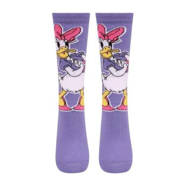 Imagem de Meia Infantil Personagens Disney Cano Longo Trifil Conforto Algodão, V