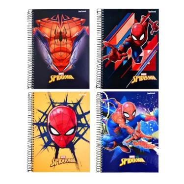 Imagem de Caderno Espiral Homem-Aranha Marvel – Capa Dura Colorida, Uso Escolar