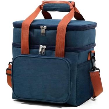 Imagem de Bolsa Térmica 12L para Marmita com Isolamento em Alumínio – Conserva Quente e Gelado, Ideal para Trabalho e Faculdade (Azul)