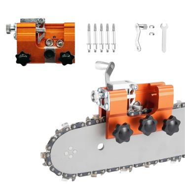Imagem de Melhor ferramenta de afiador de motosserra e kit de acessórios para Stihl e mais! Lâmina de serra de corrente e afiador de corrente de serra, afiador de carboneto, 5 peças de pedras de afiar