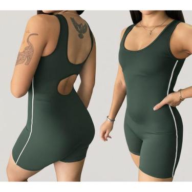 Imagem de Macacao Macaquinho Fitness Feminino Para Academia Pilates Yoga Corrida