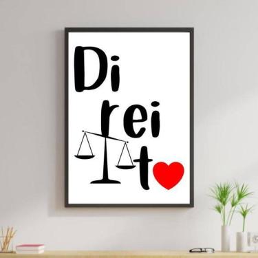 Imagem de Quadro Profissões Direito 45X34Cm Com Vidro Moldura Preta