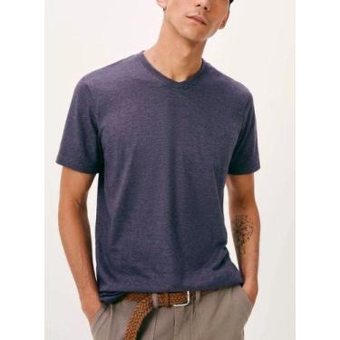 Imagem de Camiseta Manga Curta Hering 022B Masculina Decote V World Algodão T. P