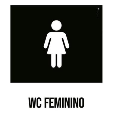 Imagem de Kit 3 Placas Desenho - Wc Feminino