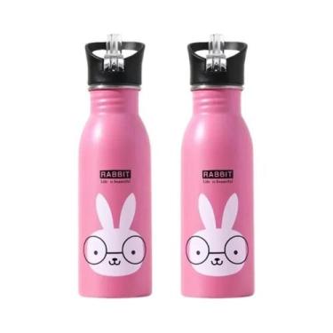 Imagem de Garrafa De Água Esportiva Infantil Kawaii 500ML Em Aço Inoxidável Port
