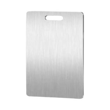 Imagem de Tábua De Corte Dupla Face Em Aço Inoxidável De Titânio De Grau Aliment
