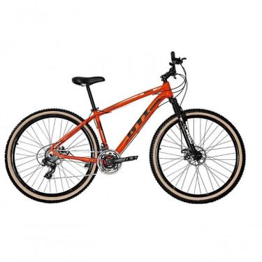 Imagem de Bicicleta Aro 29 Gti Roma Alumínio 27v Freio Disco Mecânico Pneu Faixa Bege - Laranja Tam.15