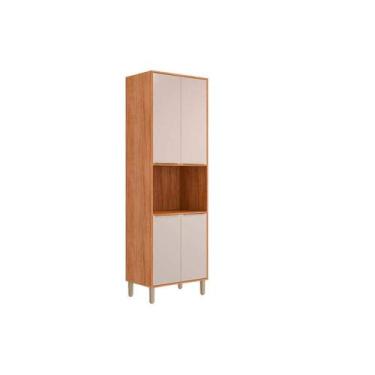 Imagem de Paneleiro Cozinha Modulado Celeste c/ 4 Portas 70cm Cinamomo/Off MGM