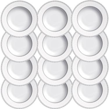 Imagem de 12 Pratos Fundo Tramontina Gabrielle Em Porcelana Decorada 23 Cm 96011010