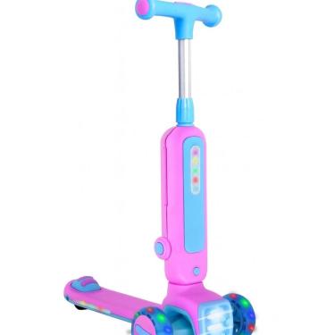 Imagem de Patinete Radical 2/1 Rosa Brilhante Dobrável Antiderrapante