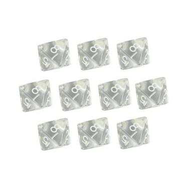 Imagem de Conjunto De Dados D8 De Cor Transparente, 10 Peças De Plástico Com 8 L