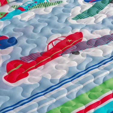 Imagem de KIT Cobre Leito  Kids Solteiro 02 Peças - MAYRA ENXOVAIS, Avião