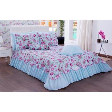 Imagem de Coleçào Belize COBRE LEITO QUEEN 5 PEÇAS - MAYRA ENXOVAIS, VERDE AGUA