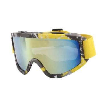 Imagem de Óculos De Esqui Com Lentes Coloridas E Armação Grande, Esponja Anticol