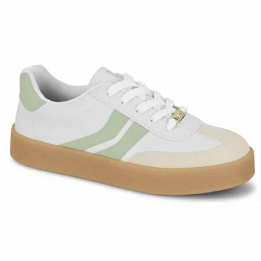 Imagem de Tênis Feminino Vizzano Casual Retro Estiloso Solado Marrom Plataforma 