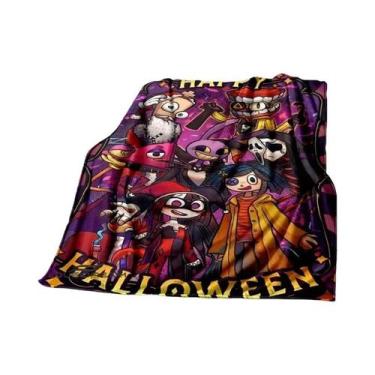 Imagem de Cobertor Digital Circus Cartoon De Flanela Quente E Confortável Para S