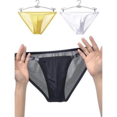 Imagem de Cuecas Bikini Masculinas Sexy, Respiráveis, Antiderrapantes, De Nylon,