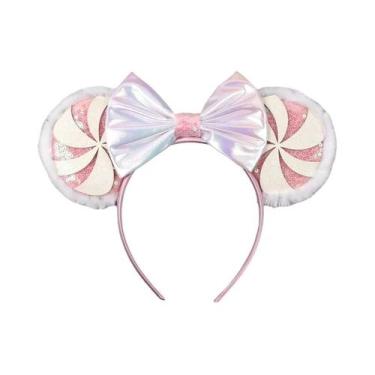 Imagem de Tiara De Natal Com Lantejoulas Em Forma De Floco De Neve Do Mickey Mou