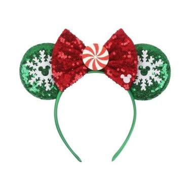 Imagem de Tiara De Natal Disney Mickey Mouse Para Meninas, Adultos E Crianças Co