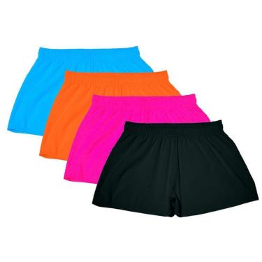 Imagem de Kit 4 Shorts Feminino Esportivo Treino Academia-Feminino