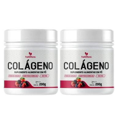 Imagem de Kit 2x Colágeno Hidrolisado 300g Sabor Frutas Vermelhas Tuttiflora-Unissex