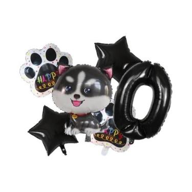 Imagem de Balões De Hélio Corgi Husky 6pcs, Decoração De Festa De Aniversário E 