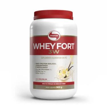 Imagem de Whey Fort 3w Whey Protein Vitafor Pote 900g, Chocolate