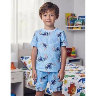 Imagem de Pijama Conjunto T-shirt e Bermuda Stitch-Feminino