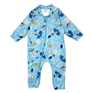 Imagem de Macacão Boucle Peluciado Bebê Com Zíper Estampado Inverno - Fofotinhos