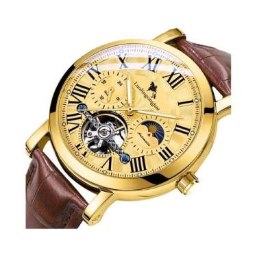 Imagem de Relógio Mecânico Automático De Luxo Masculino Com Design Recortado, Mu