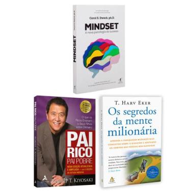 Imagem de Kit 3livros, Pai Rico, Pai Pobre + Os Segredos Da Mente Milionária +  