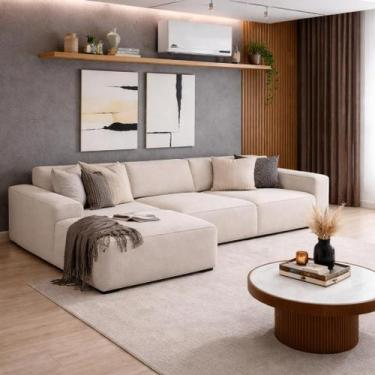 Imagem de Sofá Luma 3 lugares 2,75m com Chaise CompactAir - Balaqui - Balaqui De