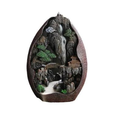 Imagem de Queimador De Incenso Portátil De Resina Com Efeito Cascata De Fumaça, 