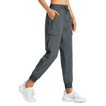 Imagem de Calças de caminhada femininas Cargo Joggers Libin em aço cinza XL