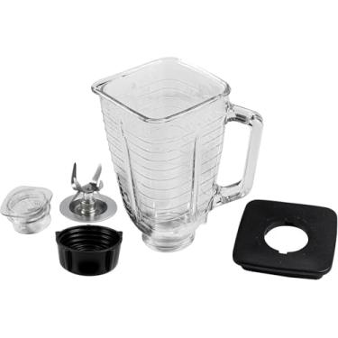 Imagem de HQRP Jarra de Vidro de 1,25 L e 0,33 Galão para Liquidificador Oster Osterizer, Compatível com Vários Modelos, Inclui Tampa de Base