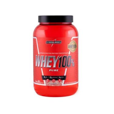 Imagem de Whey 100% Pure - 907g Morango - IntegralMédica - Integral Médica, 900g